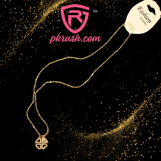 Golden Chain with Heart Pendant - PK RUSH