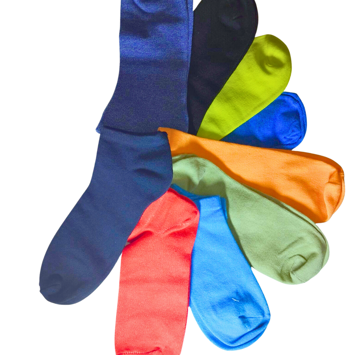 2 Pairs Ankle Socks for Girls Plain Pattern Random Color - PK RUSH