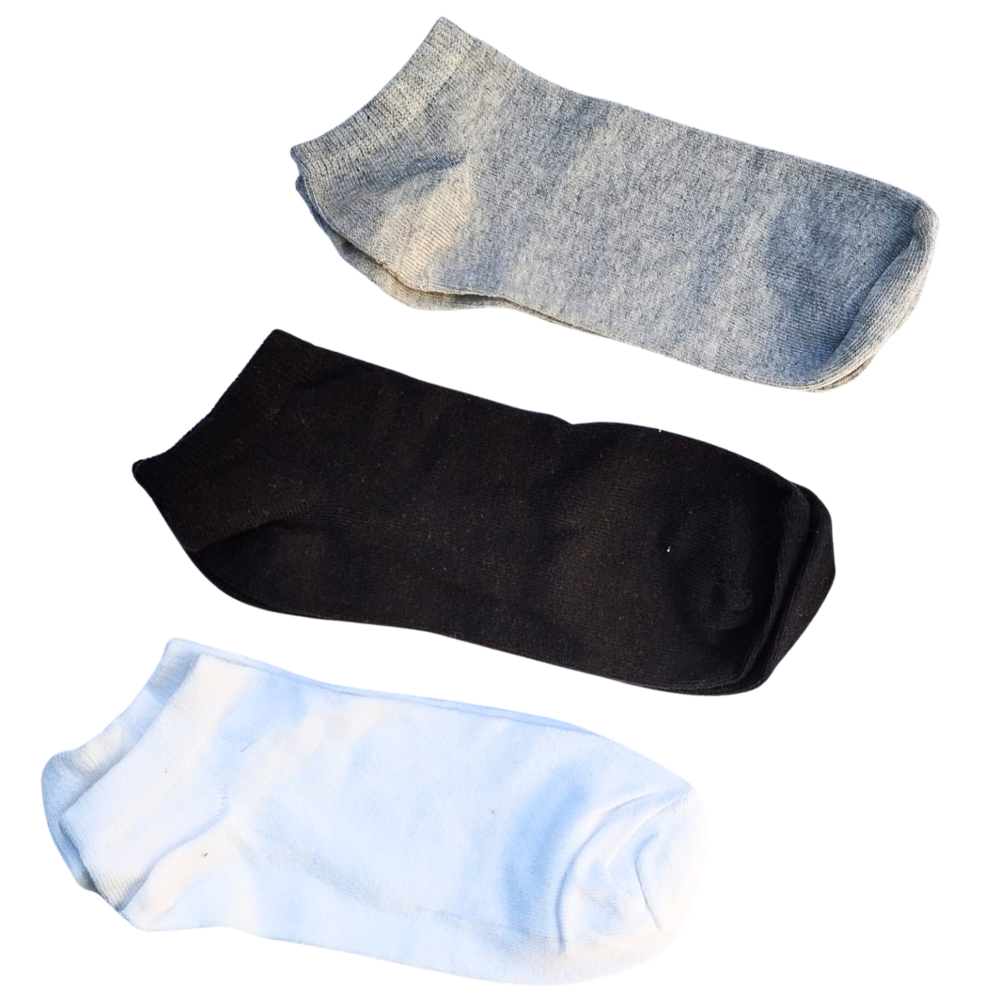 6 Pairs Cotton Ankle Socks for Men - Random Colors - PK RUSH