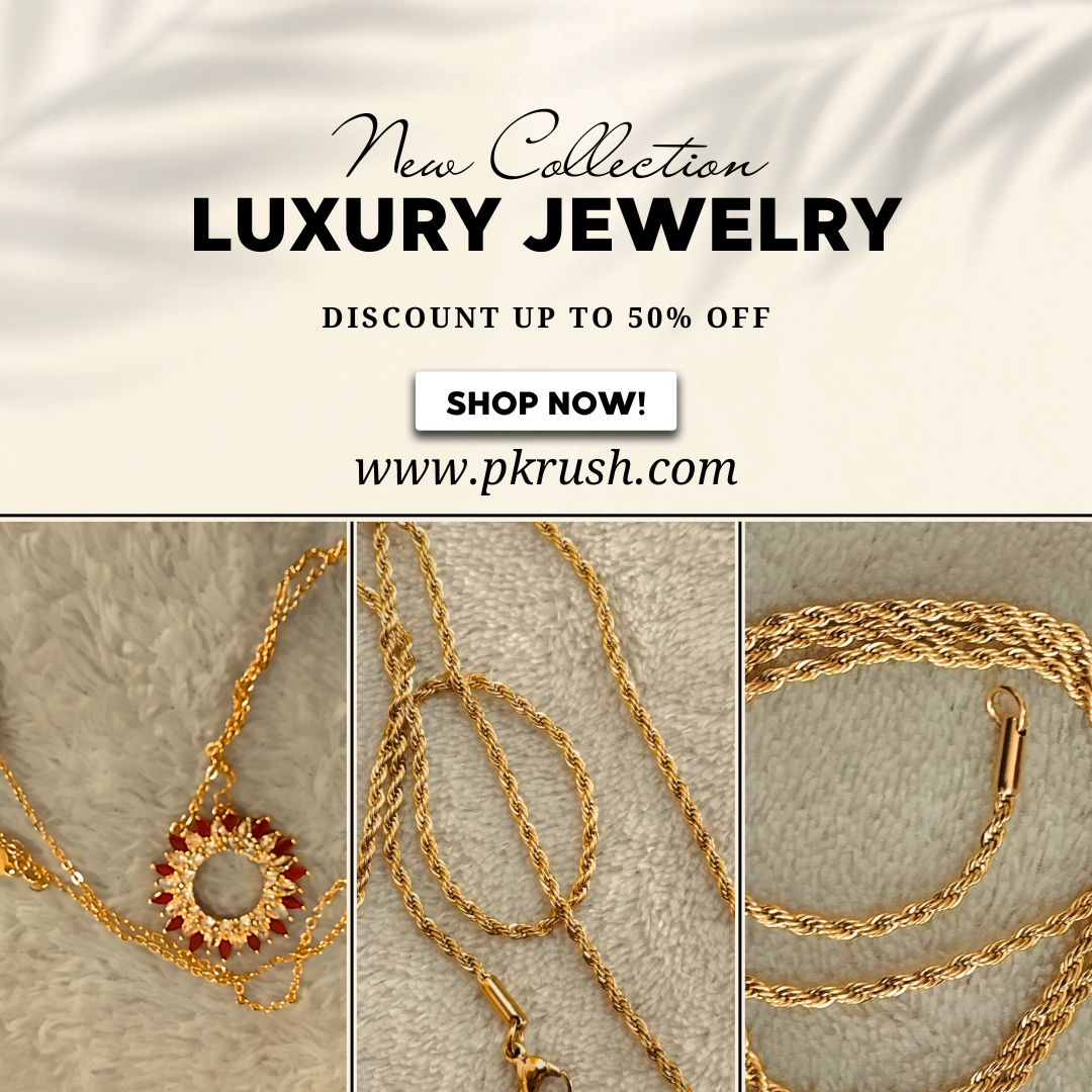 New Beautiful Design Golden Chain Pendant for Women - PK RUSH