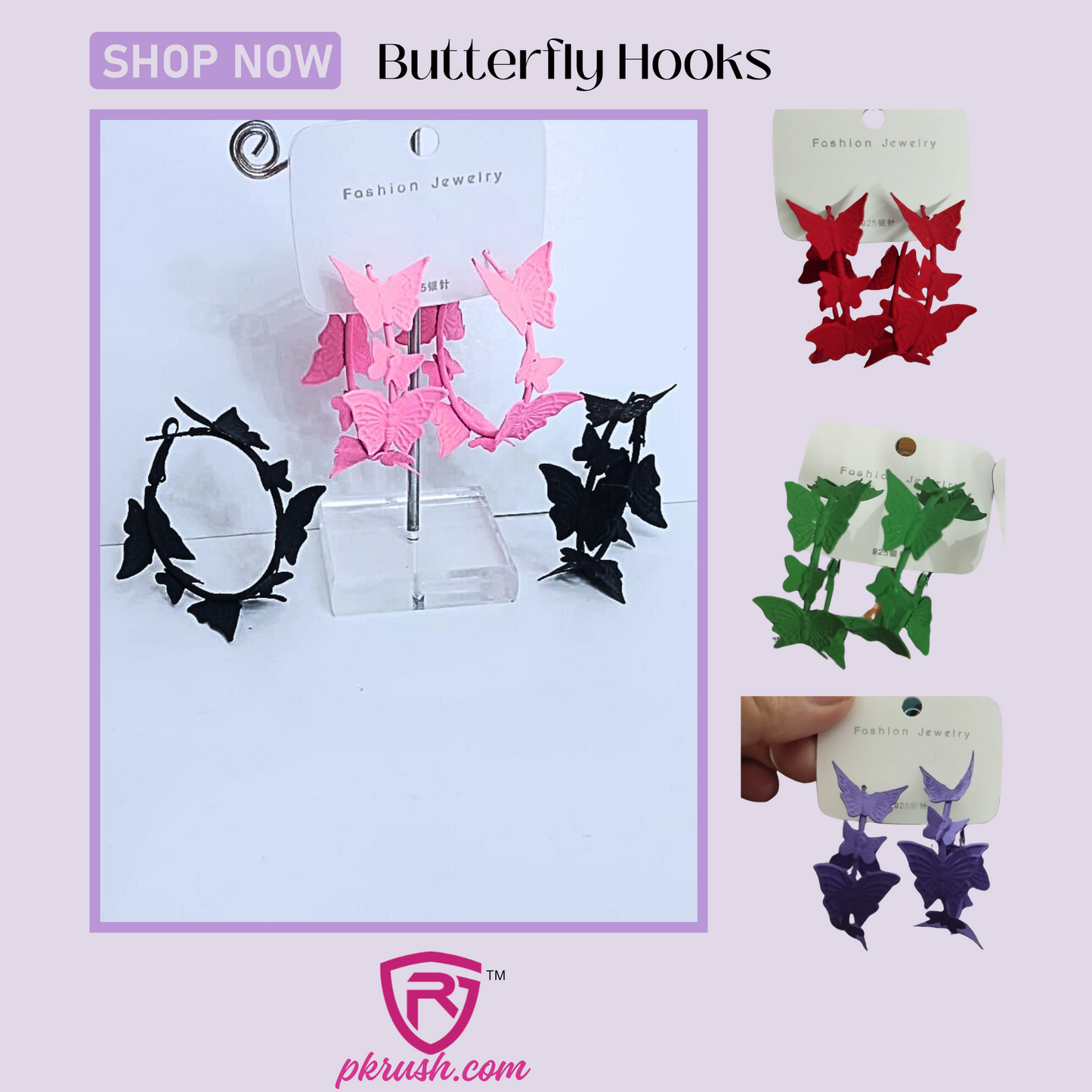 New Style Butterfly Hooks in Matt Finishing - PK RUSH