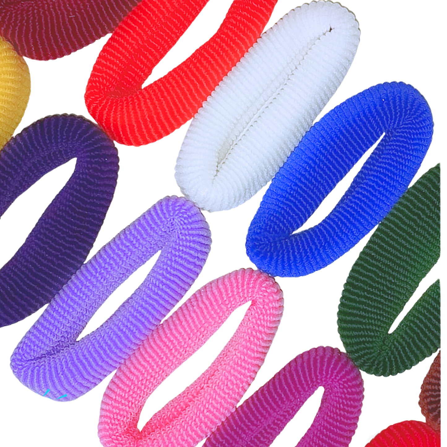 Pack of 12 Pony Ring Band for Women Seamless Hair Ties - PK RUSH